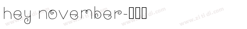 hey november字体转换